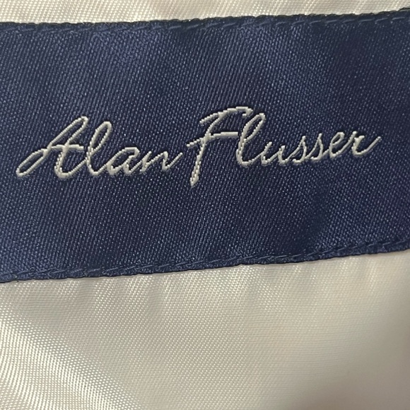 Alan Flusser Sport Coat Blazer Jacket Blue and White Striped Men 48R - Picture 14 of 15